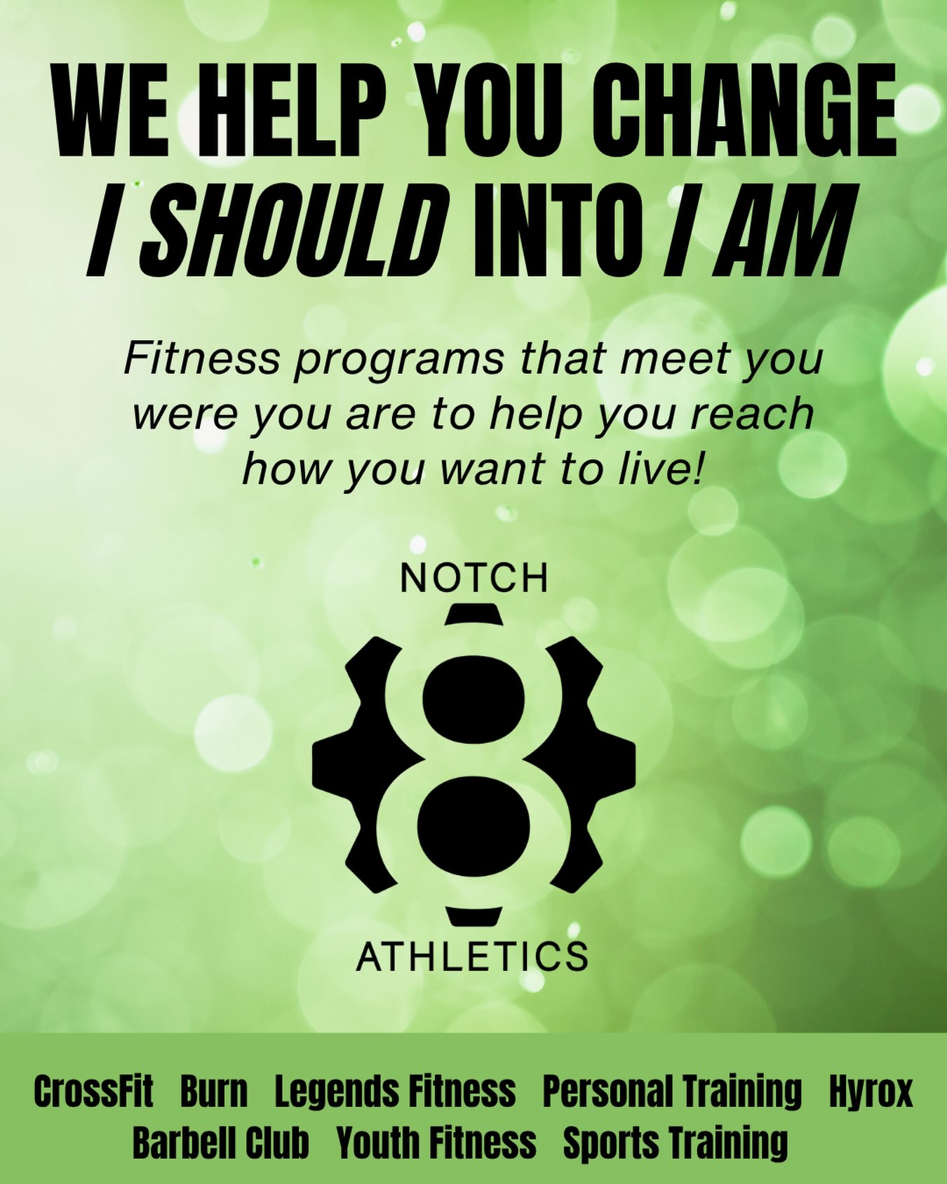 Motivational fitness message from CrossFit Notch 8 Avon Indiana